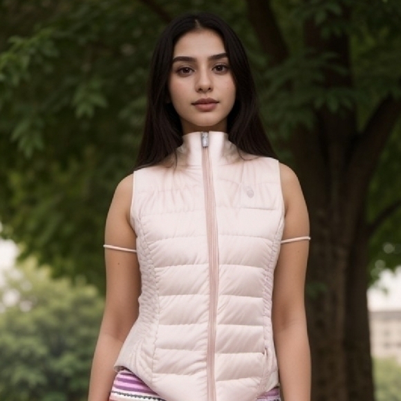 💥NWT💥 US POLO ASSN PINK PUFFER VEST SZ M - Picture 1 of 7